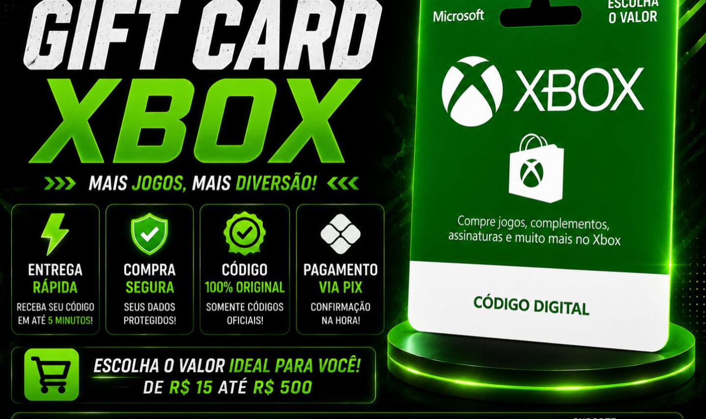 Gift Card Xbox Brasil | Código Oficial | Entrega Rápida