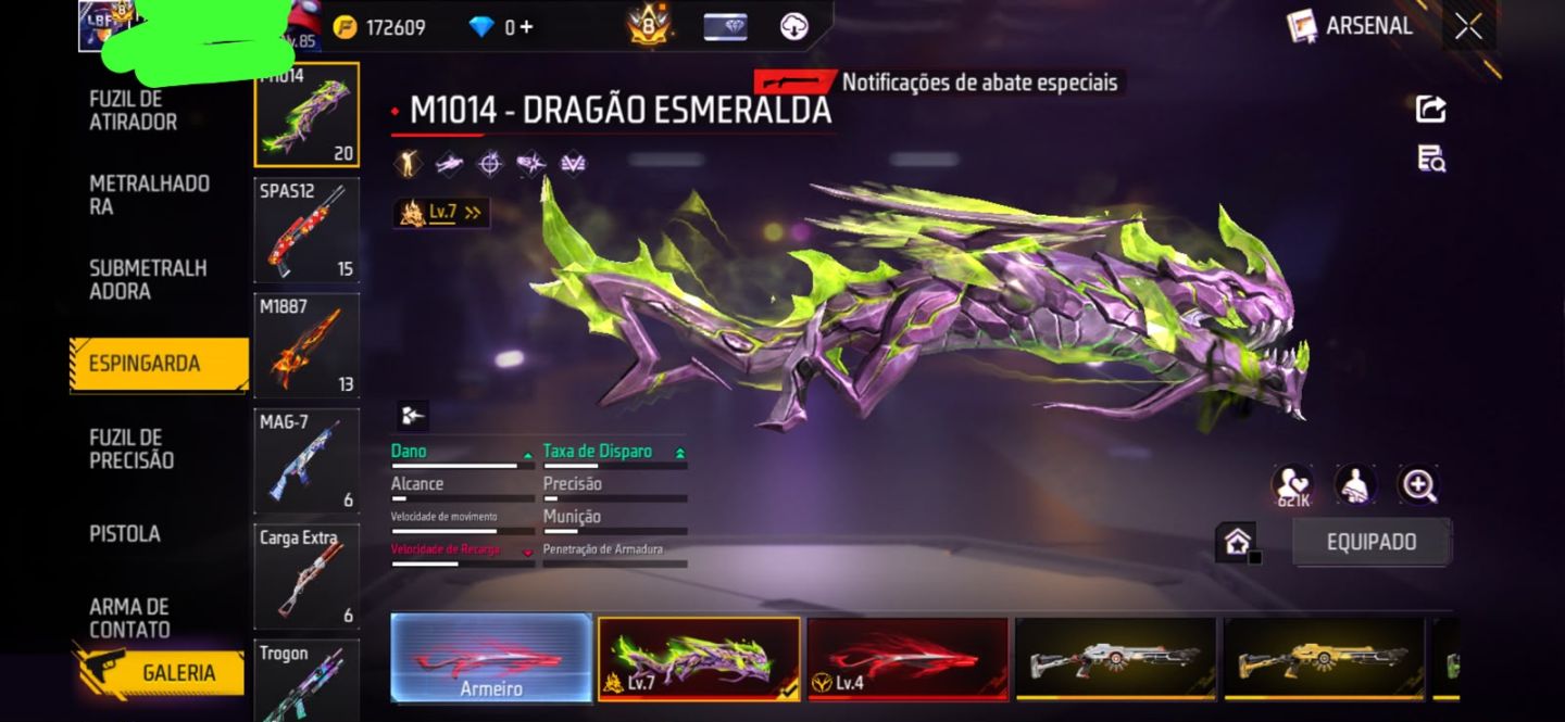 Conta de free Fire ex verificada com banner da LBFF