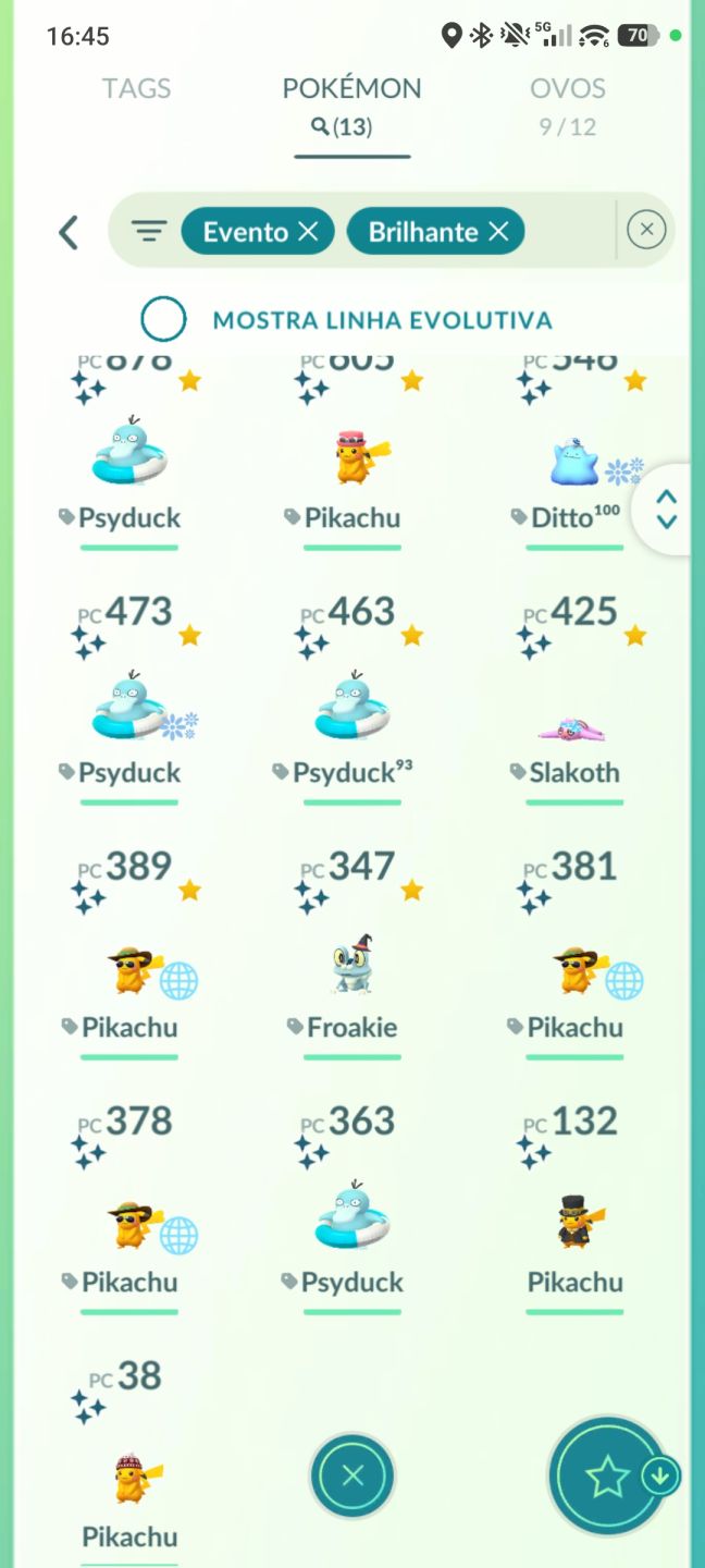 Conta Pokémon Go upada com Pokémons fortes.