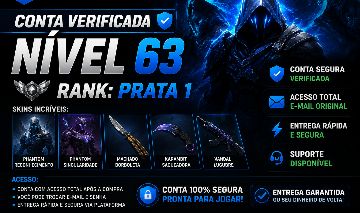 Conta VALORANT LV 63 | Skins e Facas + Acesso Total