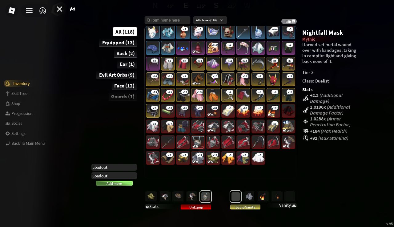 PROJECT SLAYER 2 CONTA LEVEL MAX , GAUNTLES NIGHT FALL T3 +8 CLAN SHINAZUGAWA
