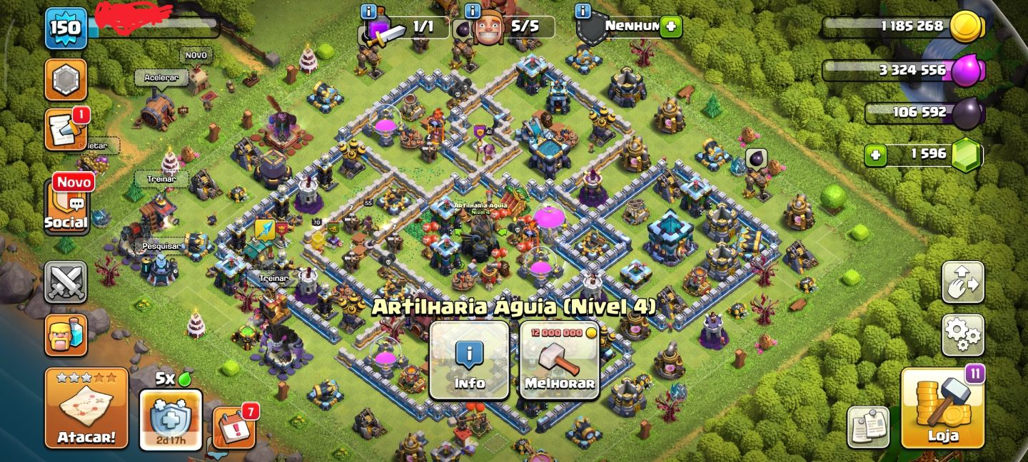 Conta de Clash Royale 10k+ de troféus e conta de Clash of clans CV 13