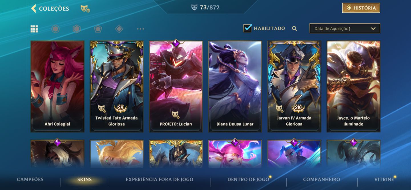Conta main Lulu suporte e skins da lux Wild Rift