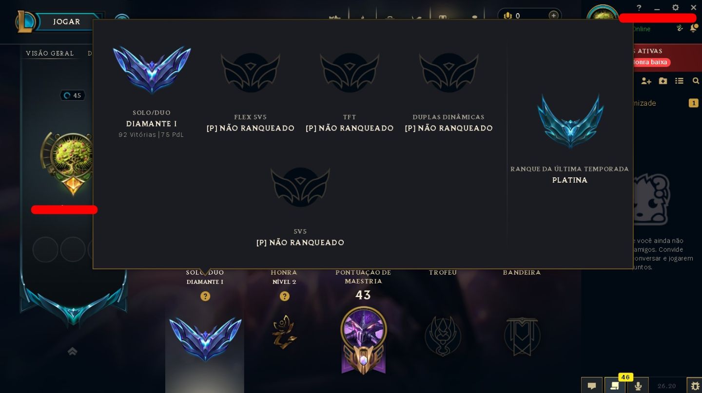 CONTA DIAMANTE 1 77% WINRATE COM KASSADIN (DECAY DE MESTRE) [FULL ACESSO]