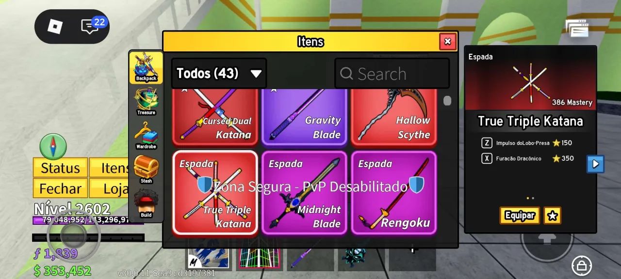 Conta Blox Fruits Full V4 + itens raros e 6m de bounty | Entrega Automática