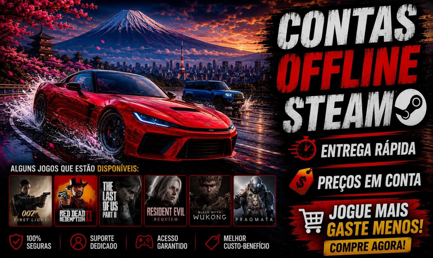 CONTAS STEAM OFFLINE - JOGOS DA ATUALIDADE (MELHORES PREÇOS E COM BRINDE!)