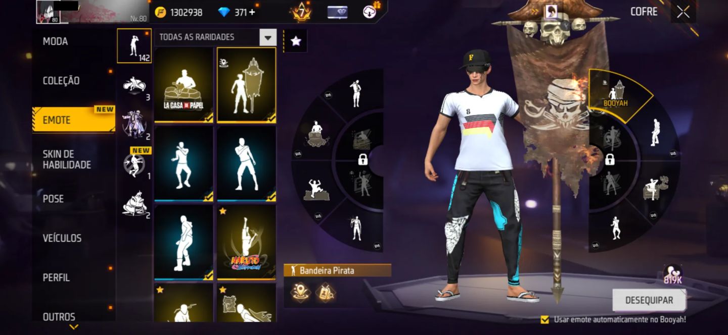 CONTA FREE FIRE GEMADA RARÍSSIMA! SEGUNDO PASSE MESTRE ANTIGO, 83 PASSES E ITENS