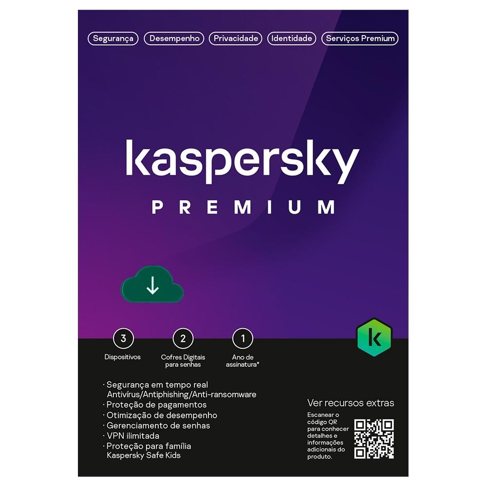 Antivírus Kaspersky Premium + VPN ilimitada 30 Dias | Entrega Automática