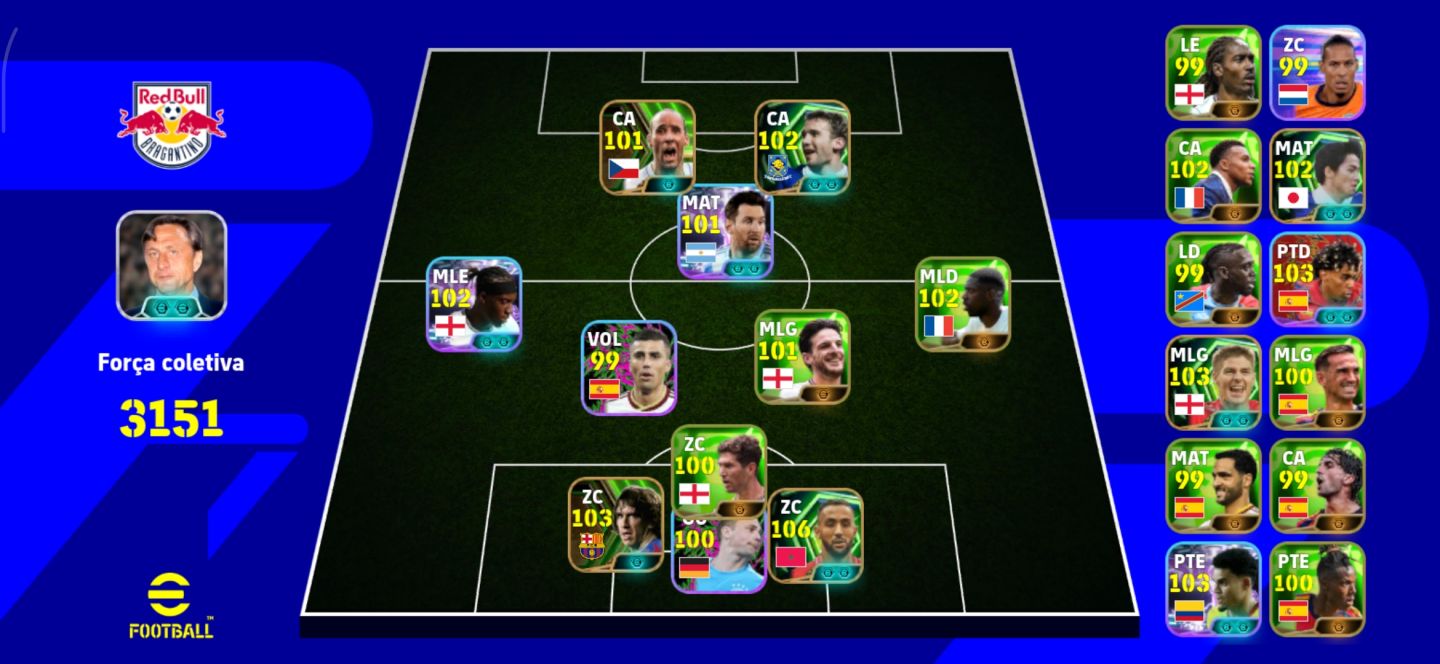 [MELHOR PREÇO] CONTA EFOOTBALL MOBILE 3000+FORÇA [TODAS APENAS KONAMI ID]