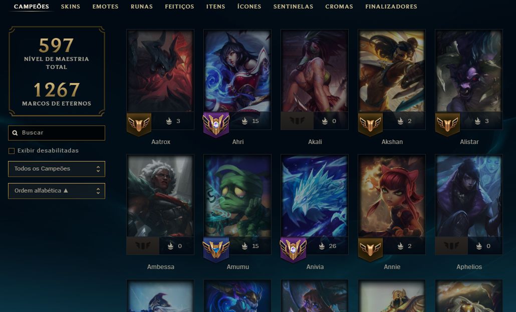 Conta do LOL com 365 skins e 4 delas ultimate, sona, lux, miss e udyr