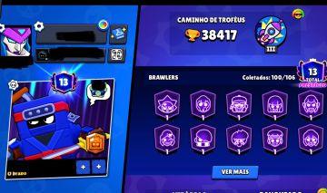 CONTA DE BRAWL STARS COM MUITAS SKINS