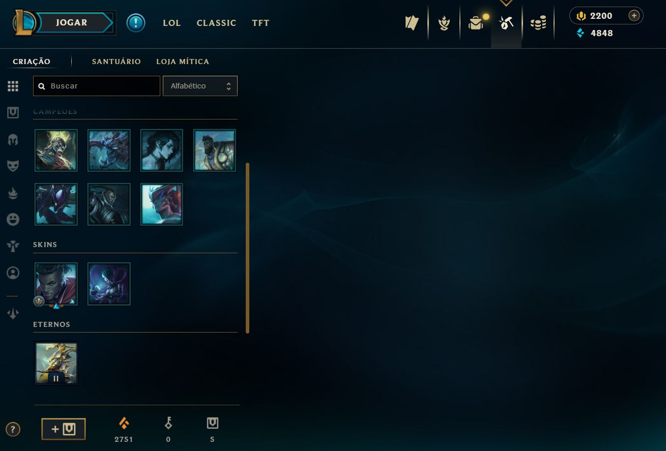 [ACESSO IMEDIATO] Ranked Open 67 Skins 72 Campeões 2200 RP