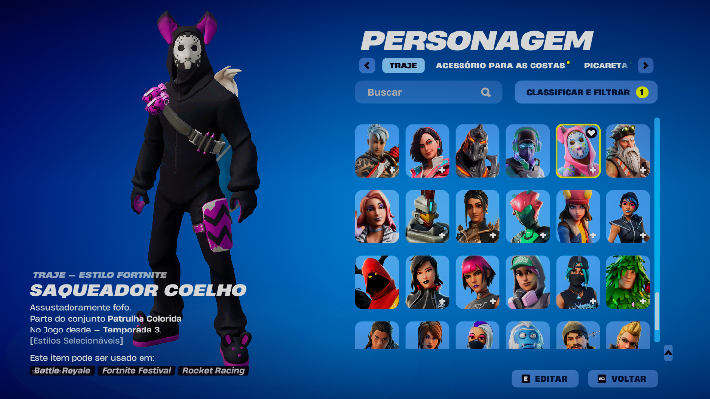 CONTA FORTNITE - 162 SKINS + SALVE O MUNDO WONDER TRAVIS E MUITO MAIS