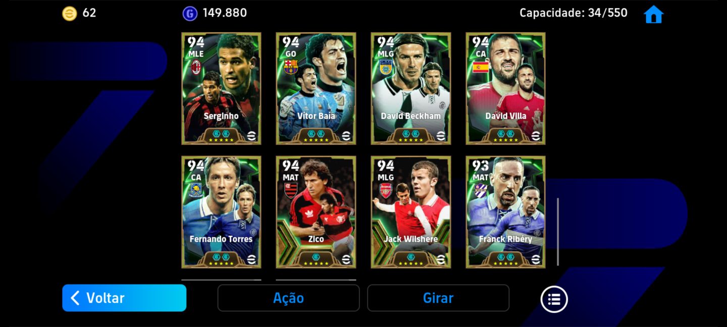 Conta de efootball completinha do Buffon e Hazard