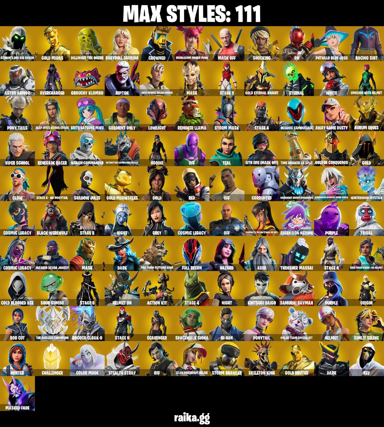 273 skins | OG STW | Blue Team Leader | Gold Midas MUITAS DANÇAS