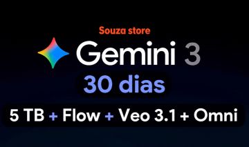 GEMINI 3 PREMIUM 30 DIAS | 5TB + FLOW + VEO 3.1 + OMNI | ATIVAÇÃO NA SUA CONTA