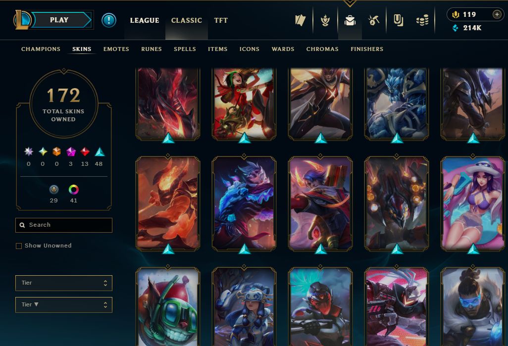 Conta lol 172 Skins, Gold 1, conta antiga 2012, icones raros que nao voltam.