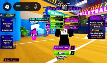 CONTA ROBLOX VOLLEY BALL LEGEND COM VARIAS SKINS