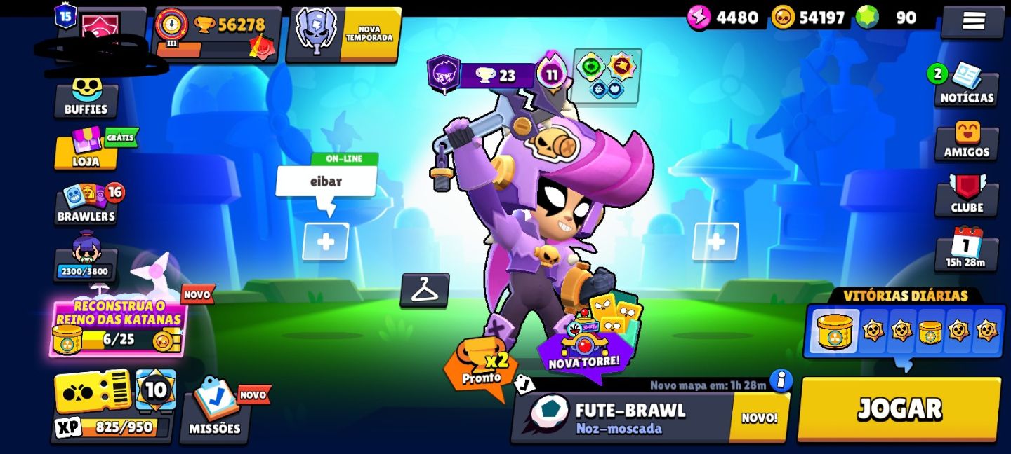 56k de troféus 439 SKINS 7 LENDÁRIAS 12 MÍTICAS 104 brawlers - conta de 2019