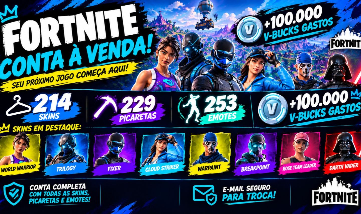 Conta Fortnite 200+ skins World Warrior | OG STW | Reaper | 250+ emotes