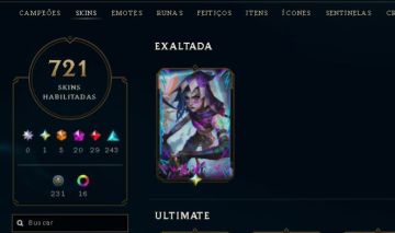 CONTA LOL 2013 | 721 SKINS + JINX EXALTADA GACHA + 17 PRESTÍGIO | FULL ACESSO