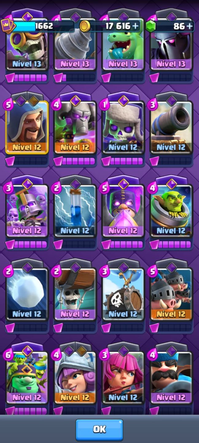 Conta de clash royale antiga com mais de 5 anos e 14k de trofeu