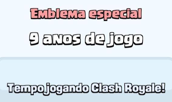 CONTA RARA CLASH ROYALE 9 ANOS!!!