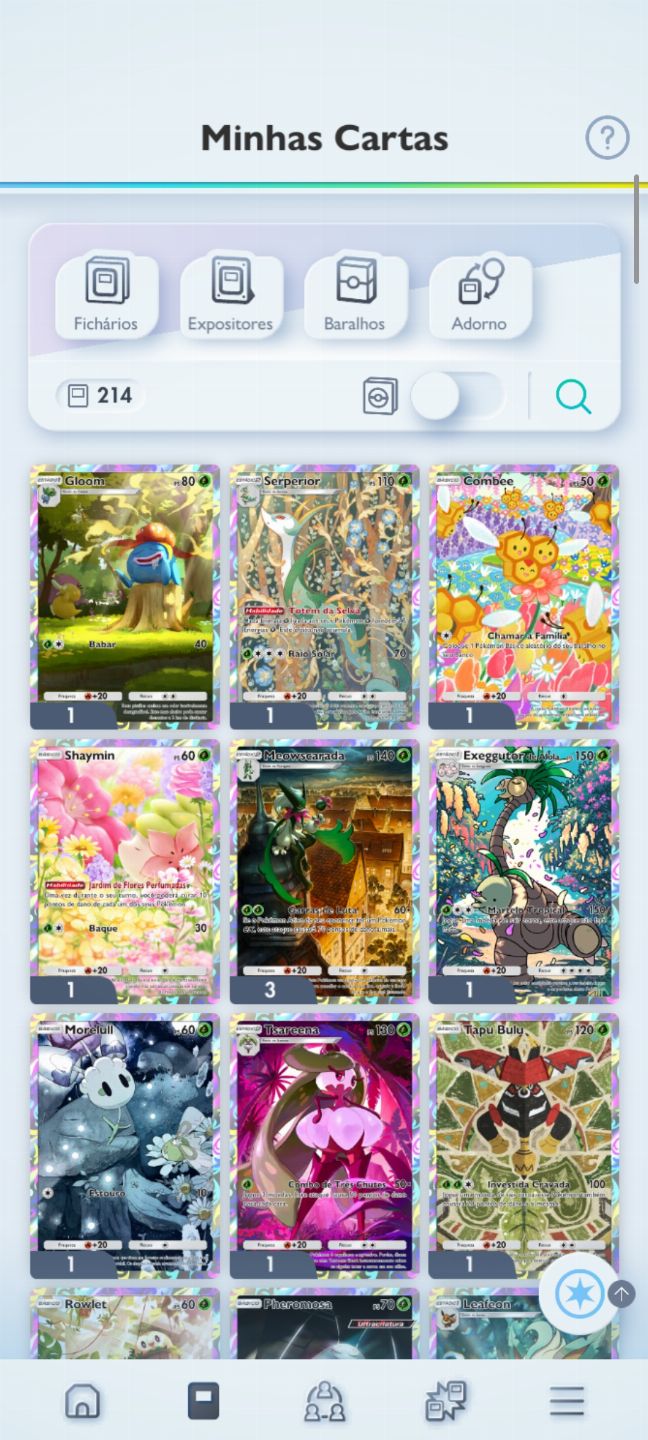 Duas contas pokémon pocket nível 60 e 40 as duas inclusas juntas, muitas raras