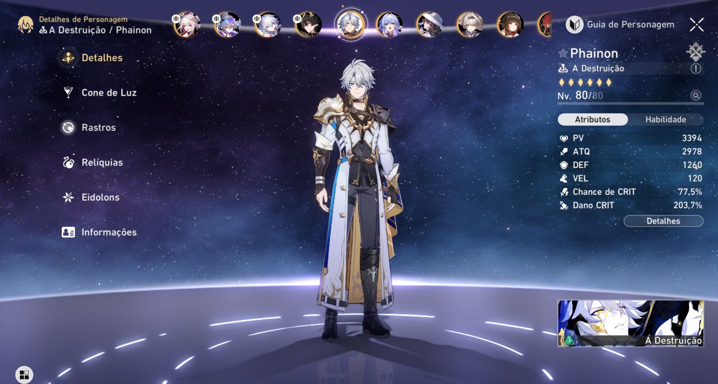 Conta endgame Honkai star rail hsr Time euforia muito forte e muito + eidolons