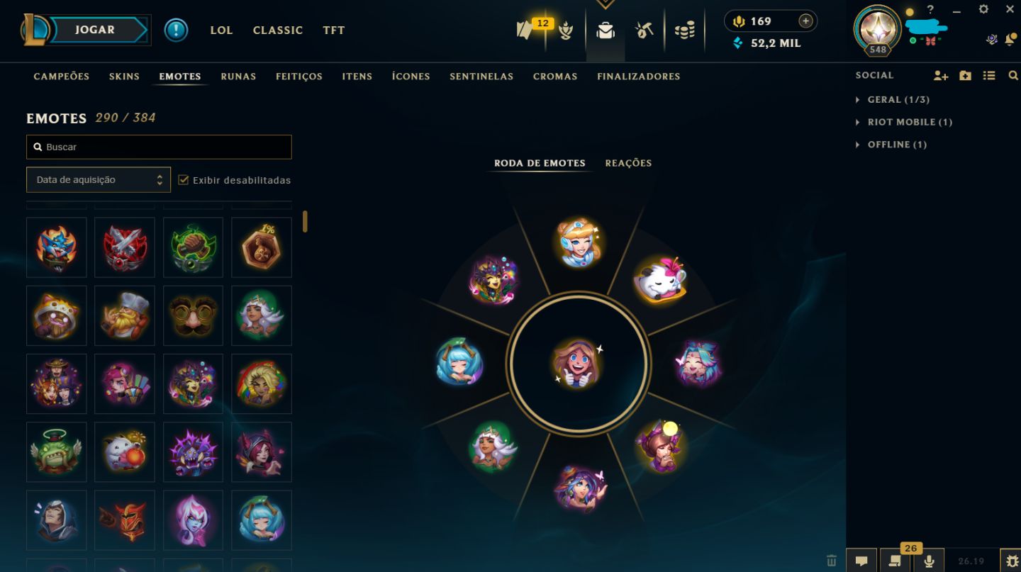 CONTA LEAGUE OF LEGENDS MAIN SUPORTE/FADINHA COM 860 SKINS NO ELO MESTRE 500+