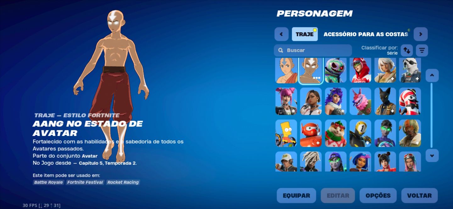 CONTA DE FORTNITE COM 189 SKINS pacote de apenas um show MTS PASSES E Parcerias
