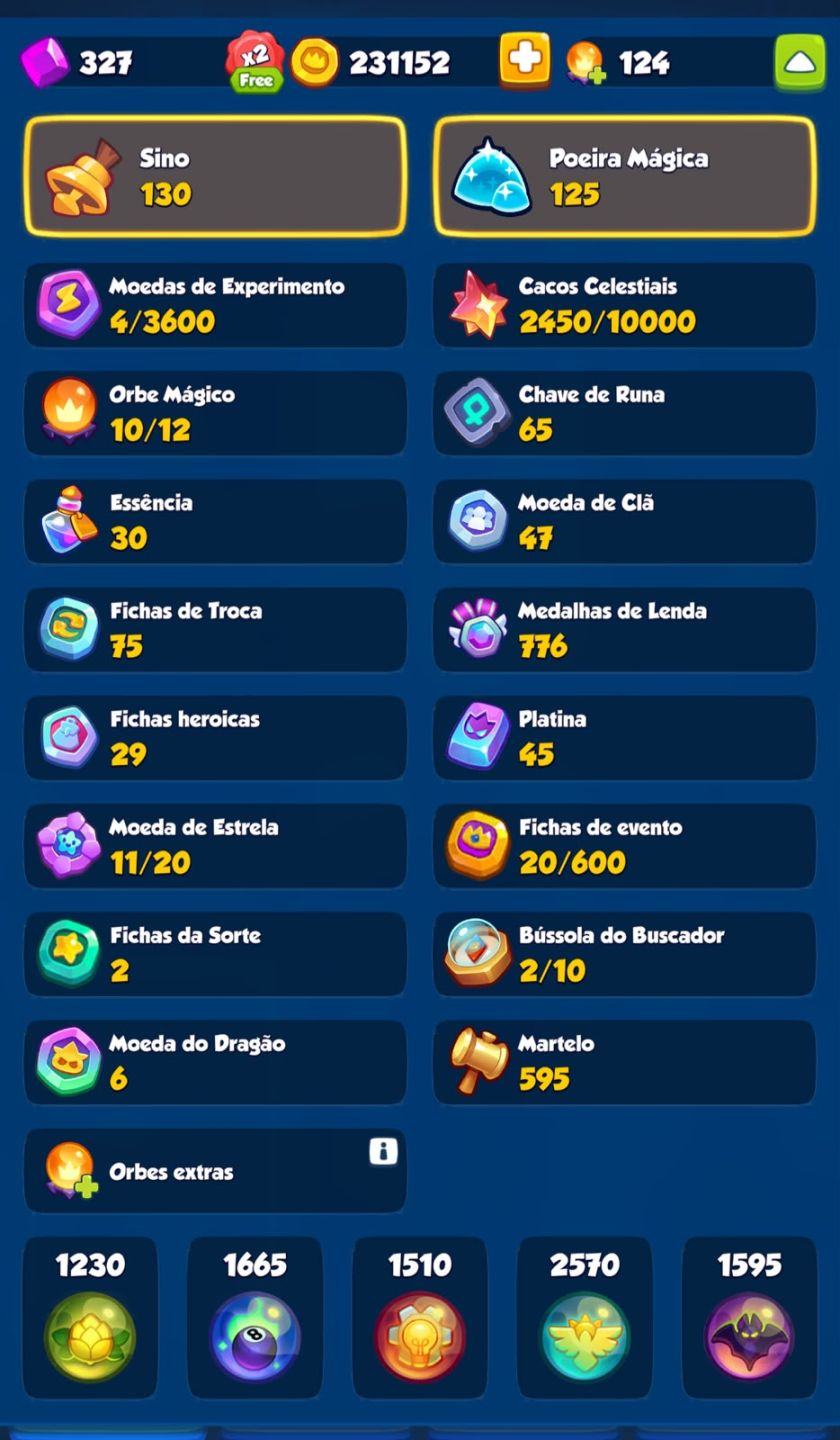 CONTA Rush Royale 2111% FL 1114 1076 VANTAGEM 1150
