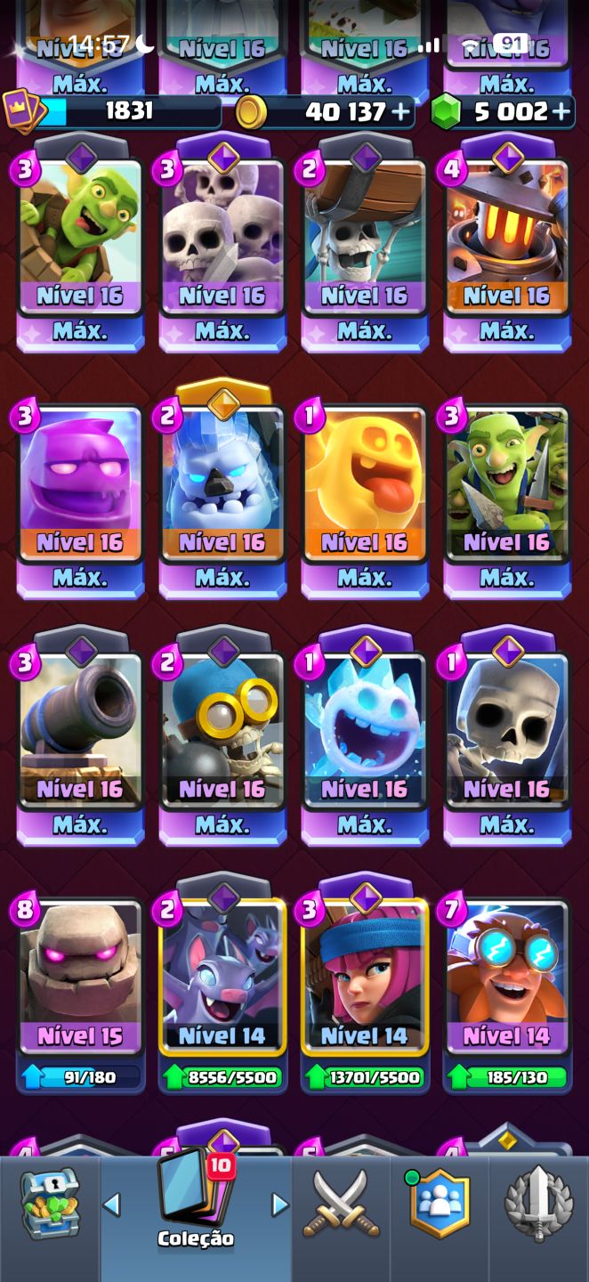 CONTA CLASH ROYALE GEMADA PRO PLAYER