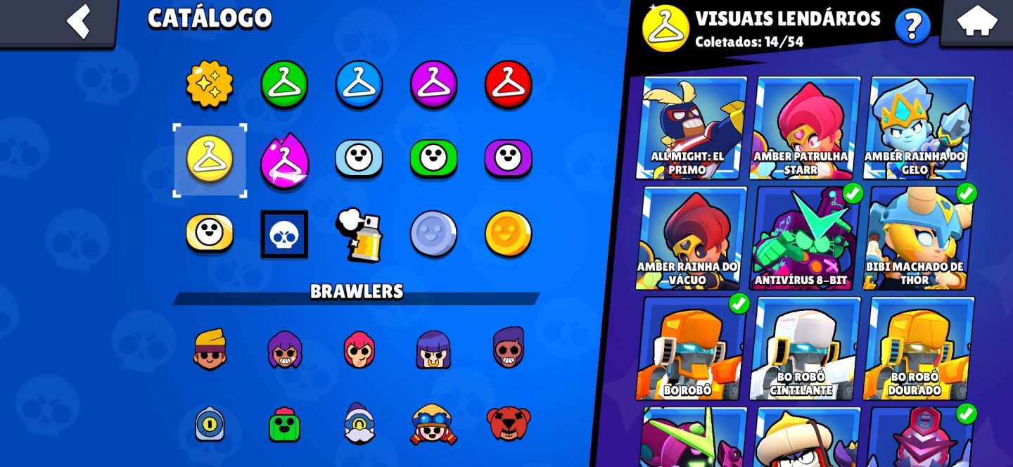 Conta Brawl Stars - CONTA DE 2019 COM SKINS RARAS
