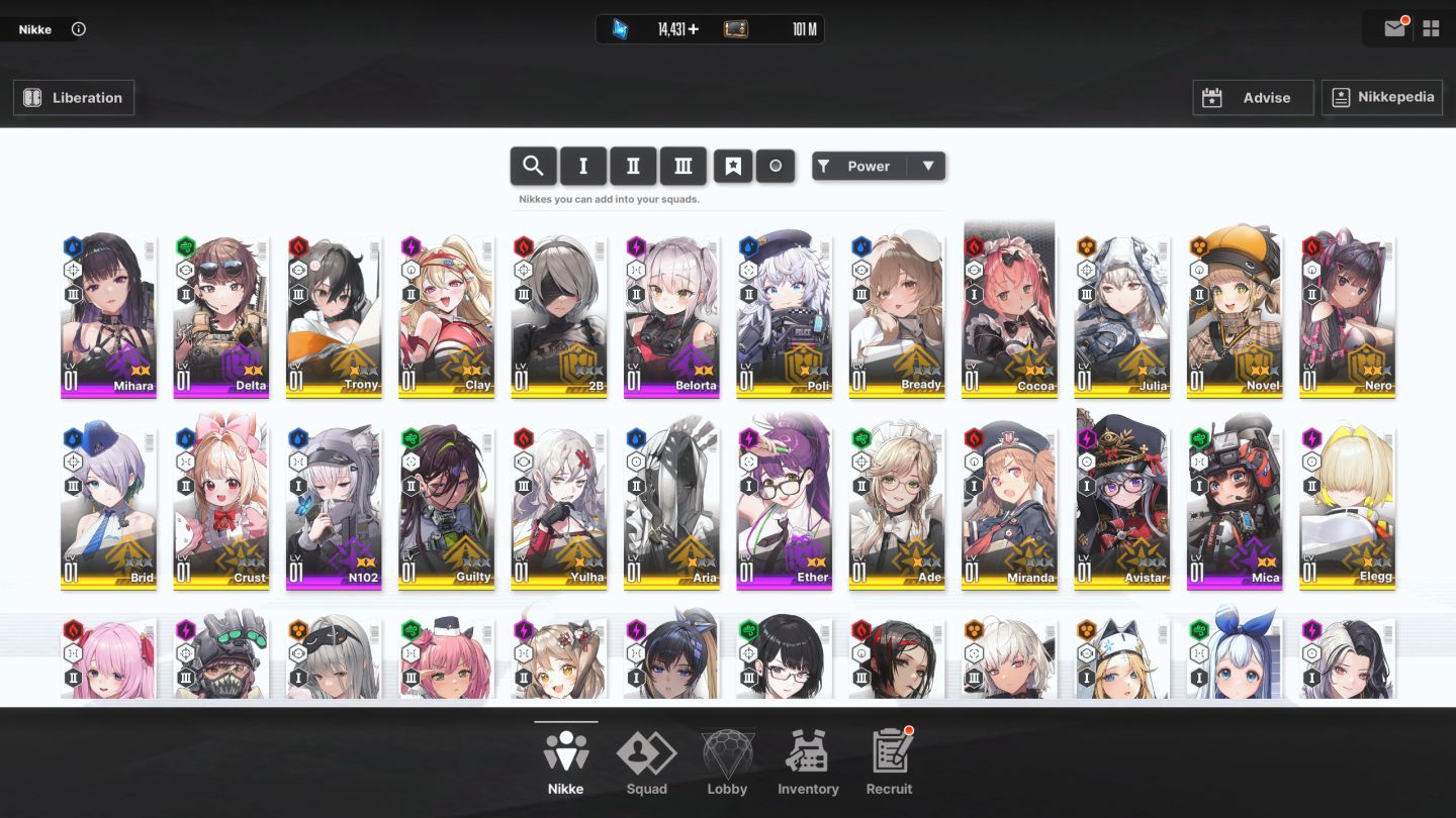Conta de Nikke com Muitos Bonecos Limitados e 3 Skins de Gacha