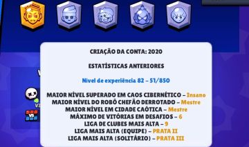 Conta Brawl stars de 2020