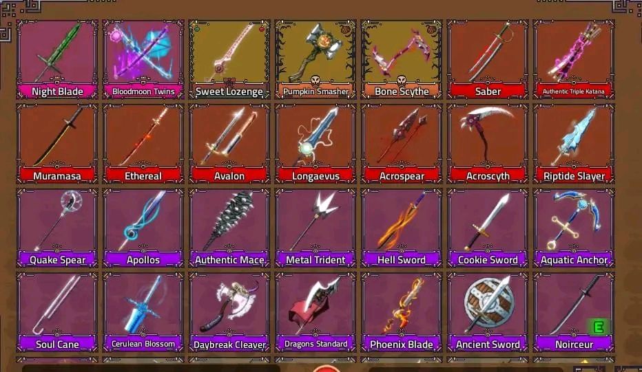 ESPADAS E ACESSÓRIOS KING LEGACY