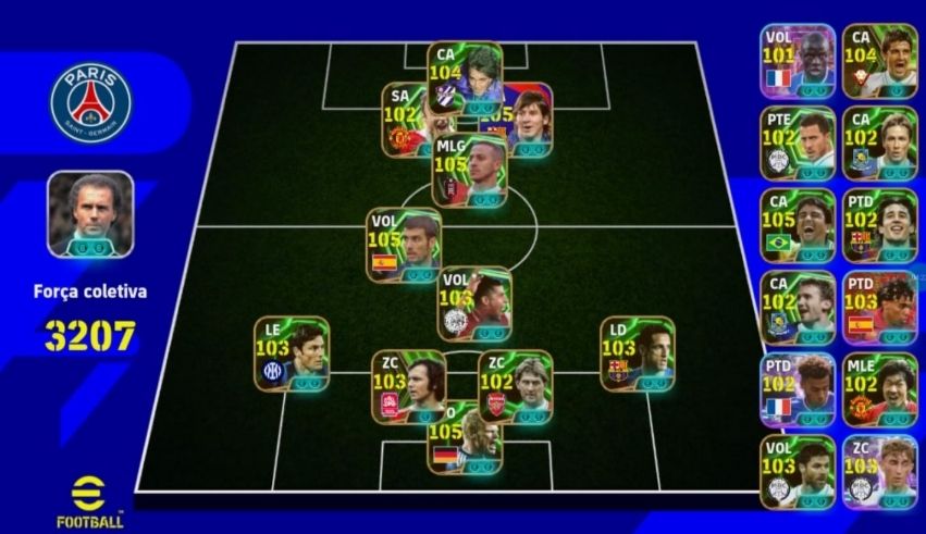 CONTA EFOOTBALL RARA! THIAGO ALCÂNTARA + MESSI DO PACK + BATISTUTA E+++++!
