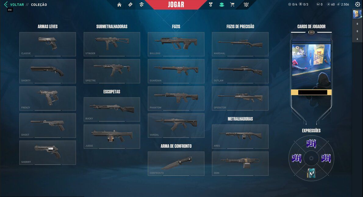 Contas de VALORANT Level 20 FULL ACESSO - BR e LATAM
