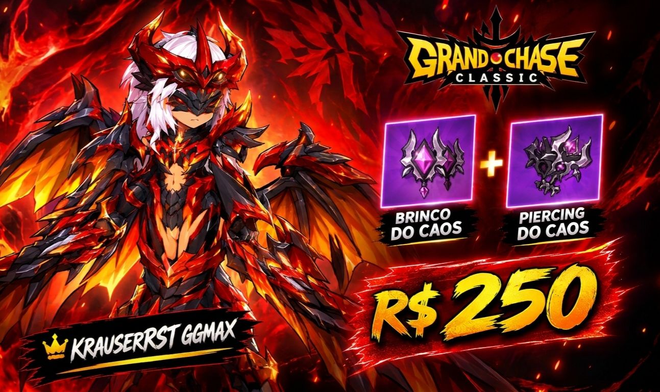 TODOS OS PERSSONAGENS COM BRINCO + PIERING DO CAOS- 4 CLASS- 4 SKILL-DESPERTAR++