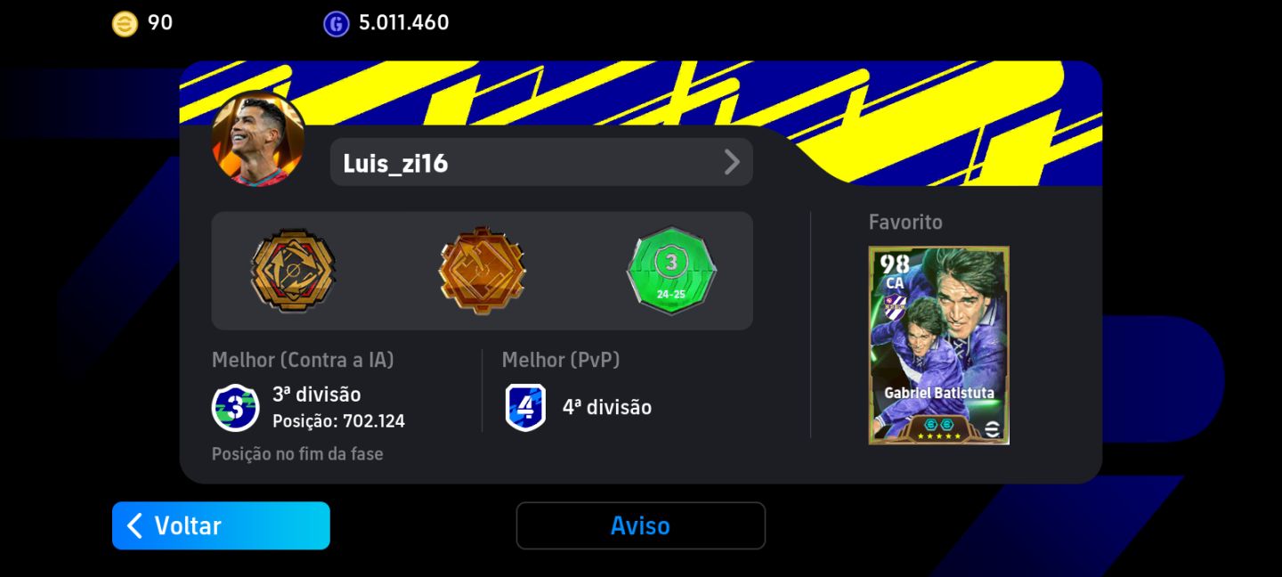Conta eFootball 3241 | Elenco 103+ | Jogadores Especiais
