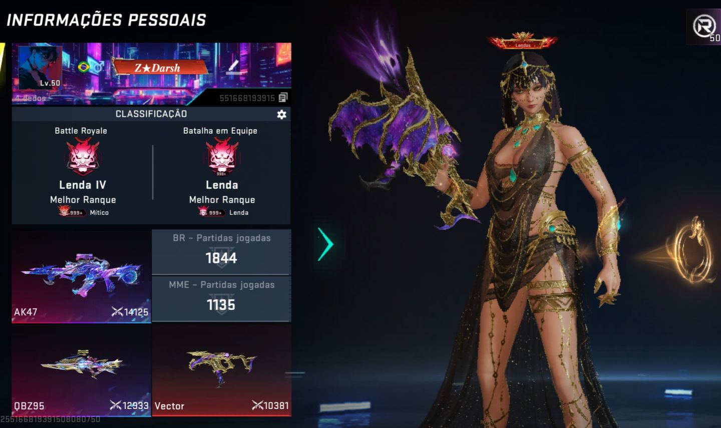 Conta de Blood strike com 8 eternos e 2 evoluídas
