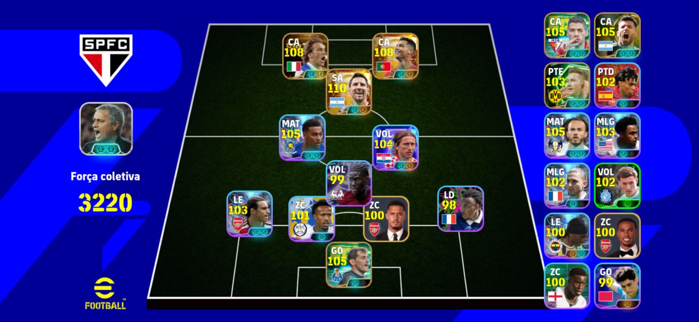 CONTA EFOOTBALL COM 3 BIG TIMES