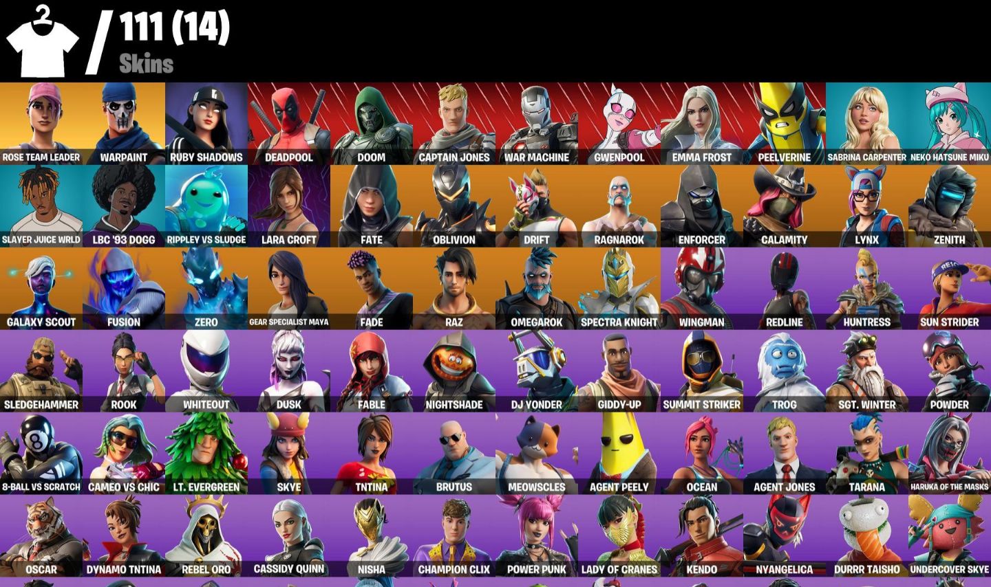 CONTA FORTNITE + 111 SKINS + STW OG