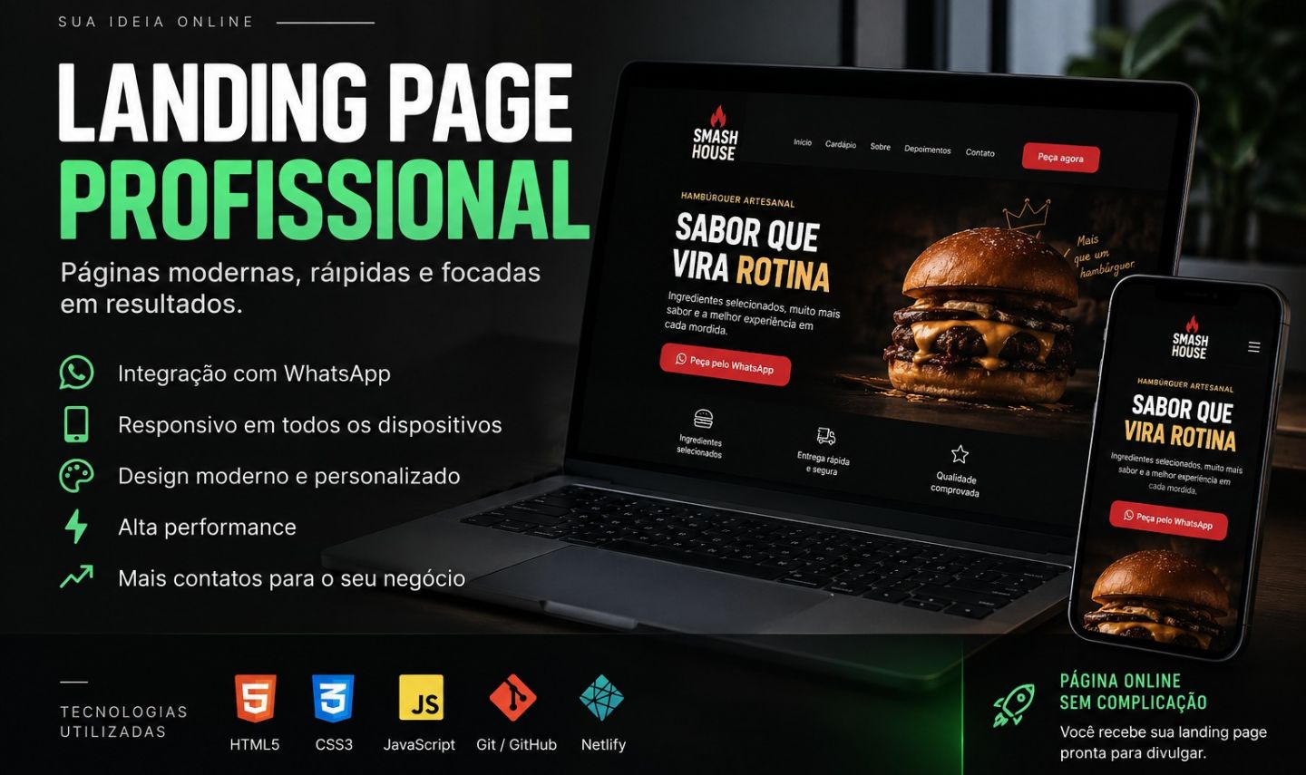 LANDING PAGE PERSONALIZADA | SIMPLES, PROFISSIONAL E PREMIUM
