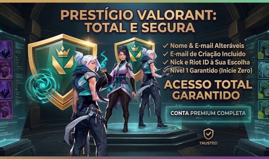[BR] CONTA VALORANT VIRGEM (LV. 1) | ACESSO TOTAL + E-MAIL | NUNCA LOGADA