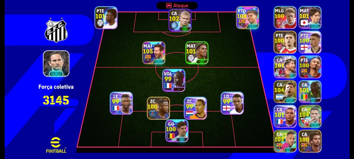 Conta completa de eFootball (2 peck do Messi e do lamine yamal
