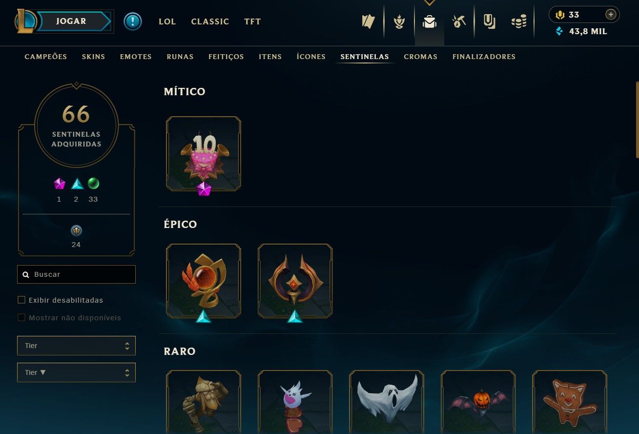 CONTA COM NV 574 - 457 SKINS TODOS CAMPEÕES ELO PRATICAMENTE ZERADO HONRA MAX