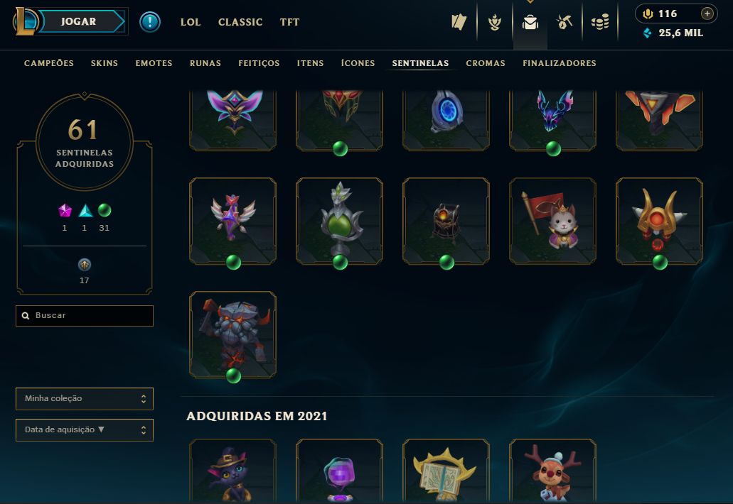 Conta lol e valorant com muita skin