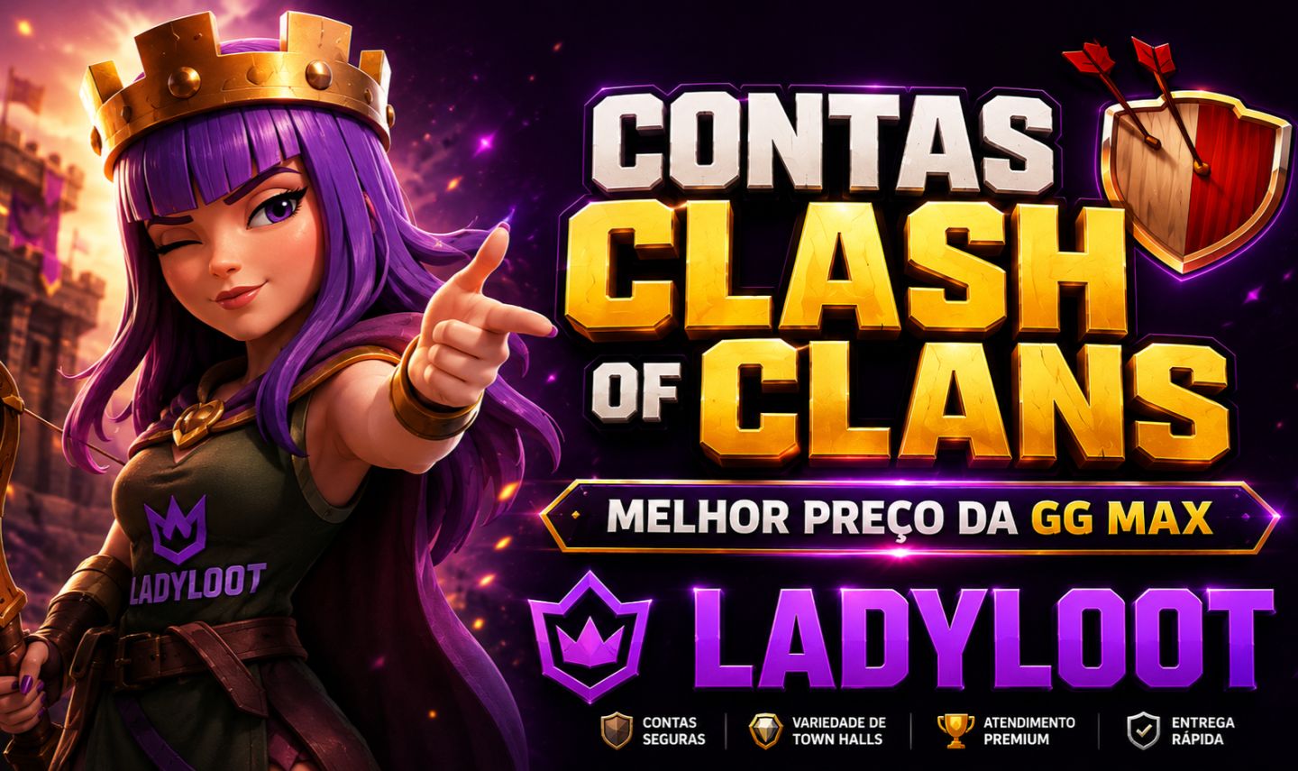 (PROMOÇÃO 80% DE DESCONTO)CONTAS CLASH OF CLANS FULL ACESSO(CV12 AO CV18)+BRINDE